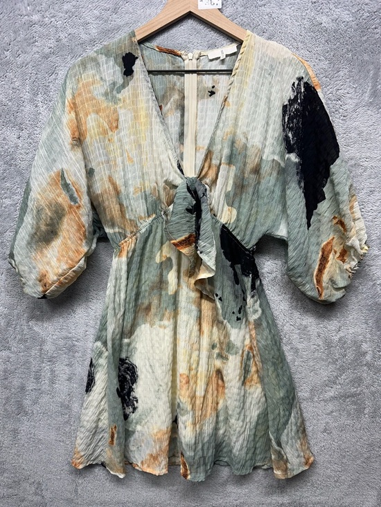 Urban Outfitters Dresses & Skirts - Urban Outfitters Abstract Print Tie Front Mini Dress Boho Flowy Small